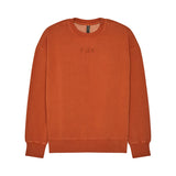 Fox Wordmark Oversized Fleece Crew Cognac Sweatshirt