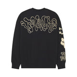 FOX HELLO FUTURE OVERSIZEDCREW BLACK HOODIE