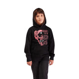FOX JUNIOR IMAGE SKULL FLEECE PO BLACK HOODIE