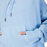 Fox Lady Wordmark Oversized Cashmere Blue Hoodie