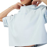 T-SHIRT FOX LADY WORDMARK OS CROP TEE PALE BLUE
