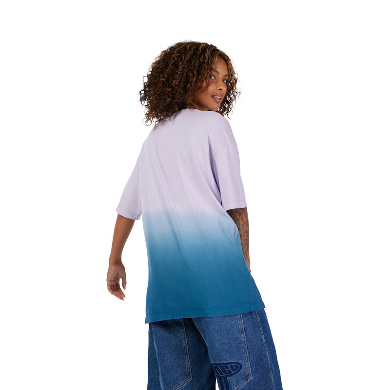 T-SHIRT FOX LADY HELLO FUTURE OVERSIZED TEE LILAC