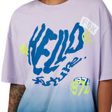 T-SHIRT FOX LADY HELLO FUTURE OVERSIZED TEE LILAC