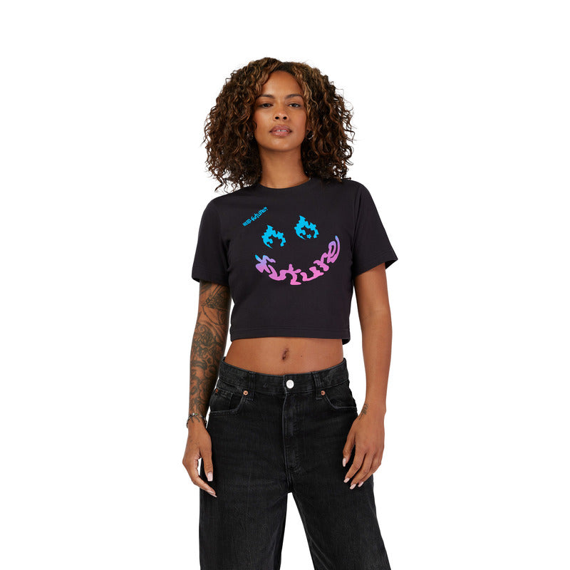 T-SHIRT FOX LADY HELLO FOX SS BABY TEE BLACK