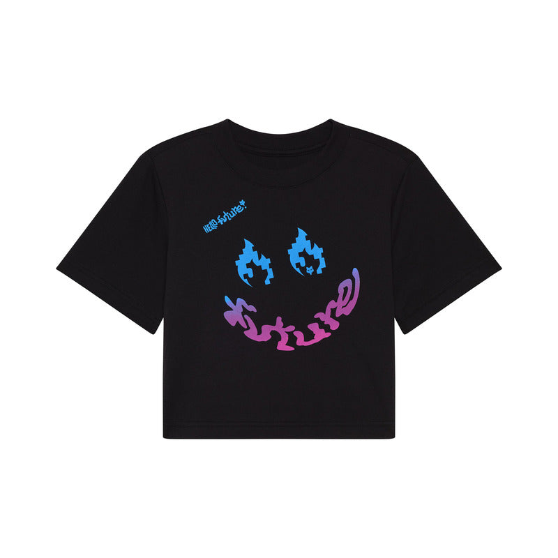 T-SHIRT FOX LADY HELLO FOX SS BABY TEE BLACK