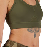 FOX LADY MOTIVE BRA OLIVE GREEN SPORTS BRA