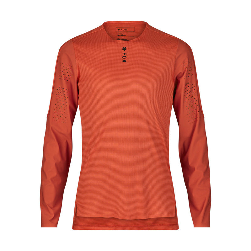 Fox Flexair Pro Atomic Orange Long Sleeve Cycling Jersey | RideHub