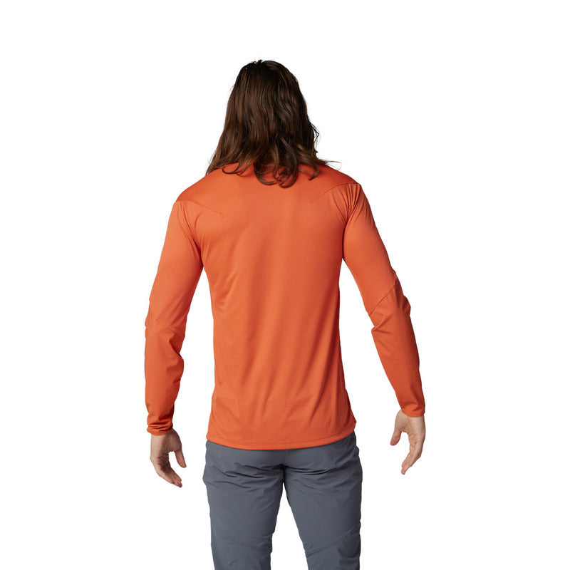 Fox Flexair Pro Atomic Orange Long Sleeve Cycling Jersey | RideHub