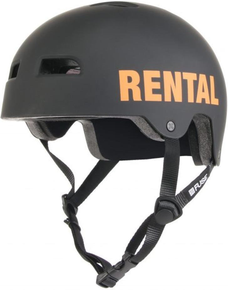 Skate/BMX Fuse Protection Alpha-Rental Icon Helmet Black-Orange | RideHub