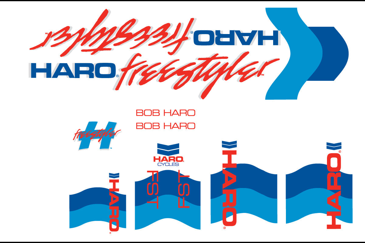 1985 DECALS Freestyle White/Red