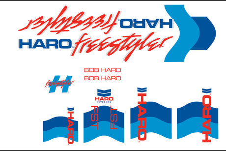 1985 DECALS Freestyle White/Red