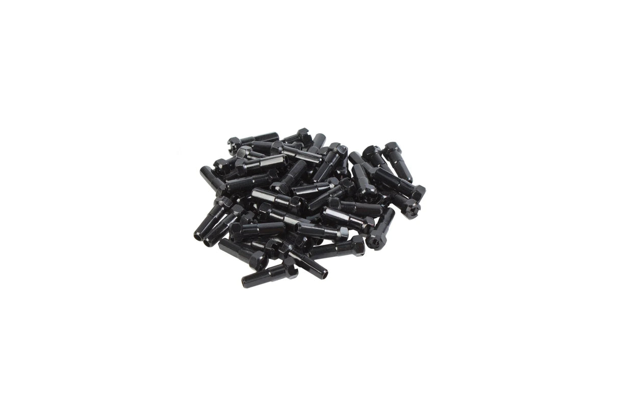 G-Sport Taper-Hex 7075 Aluminum BMX Nipples | Black Anodized | Ride Hub