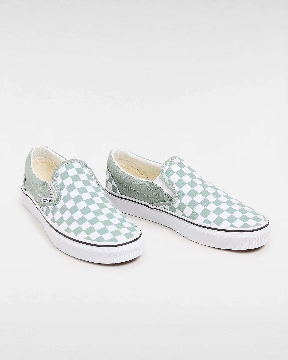 Vans Classic Slip-On Checkerboard Green/White | RideHub