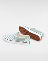 Vans Classic Slip-On Checkerboard Green/White | RideHub