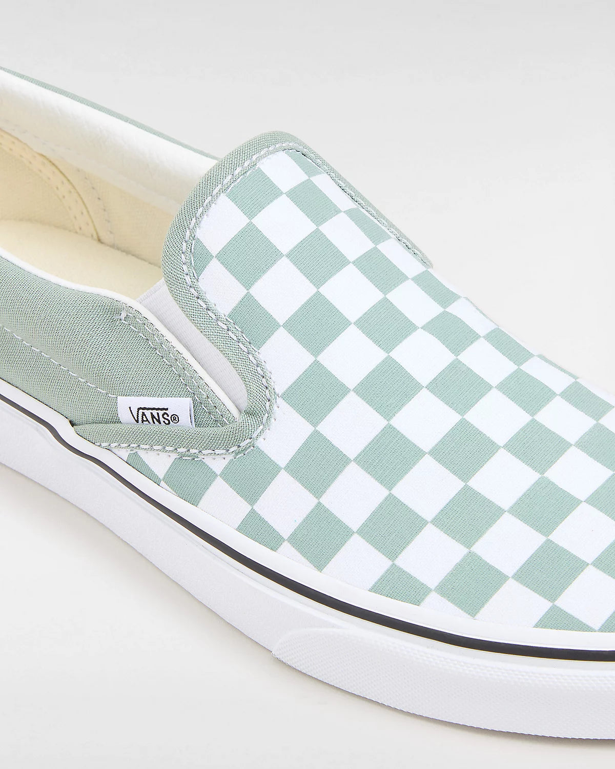 Vans Classic Slip-On Checkerboard Green/White | RideHub