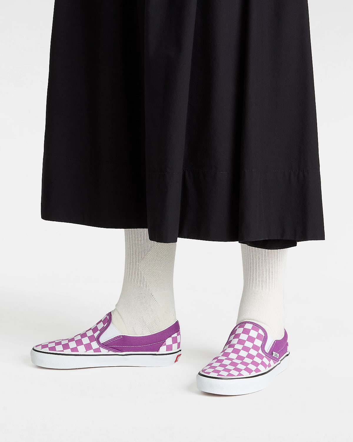Vans Classic Slip-On Checkerboard Shoes Purple/White | RideHub
