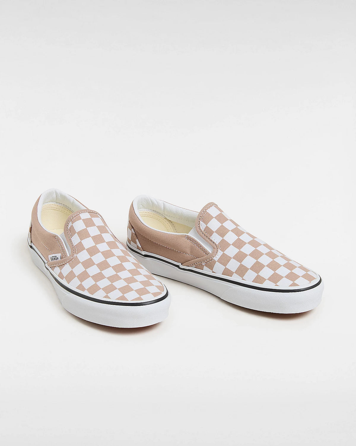 Vans Classic Slip-On Checkerboard Beige/White | RideHub