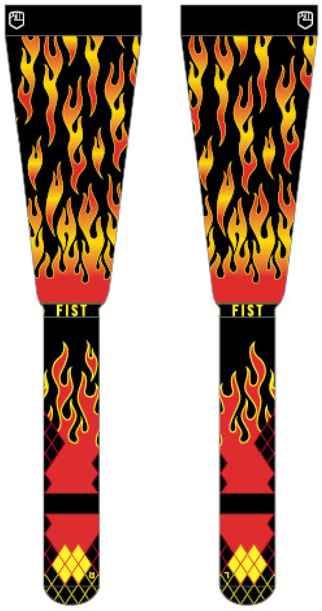 FIST MOTO Socks Flaming Hawt SM, red-black