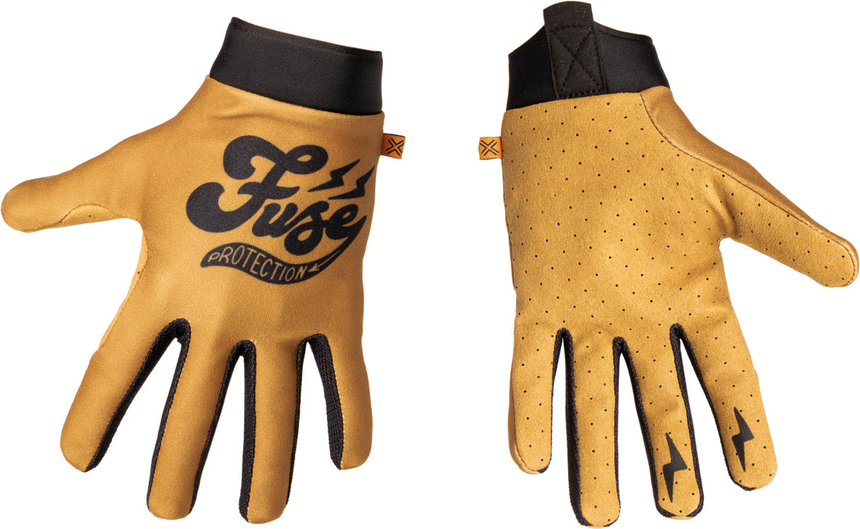 BMX/MTB Fuse Protection Omega Cafe Gloves Brown-Black | RideHub