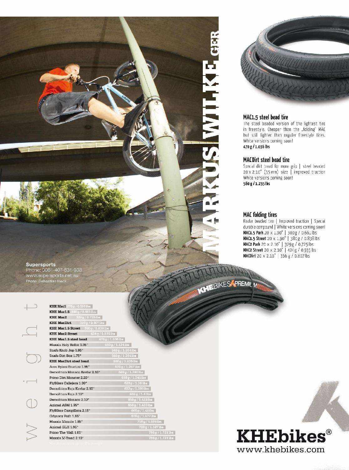 BMX KHE MAC2+ Kevlar tire 20 x 2.3" | RideHub