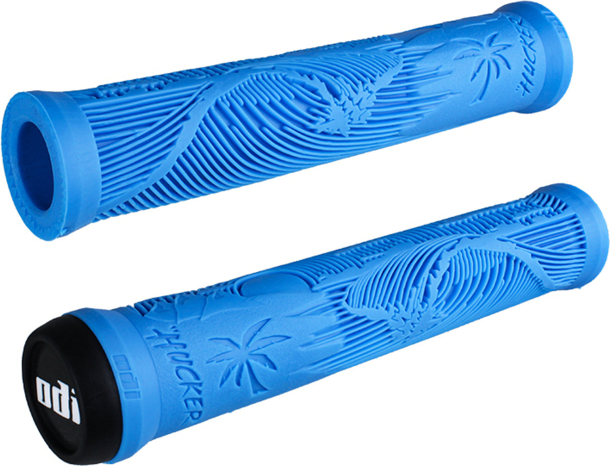 BMX grips ODI grips Hucker Flangeless black-blue, 160mm