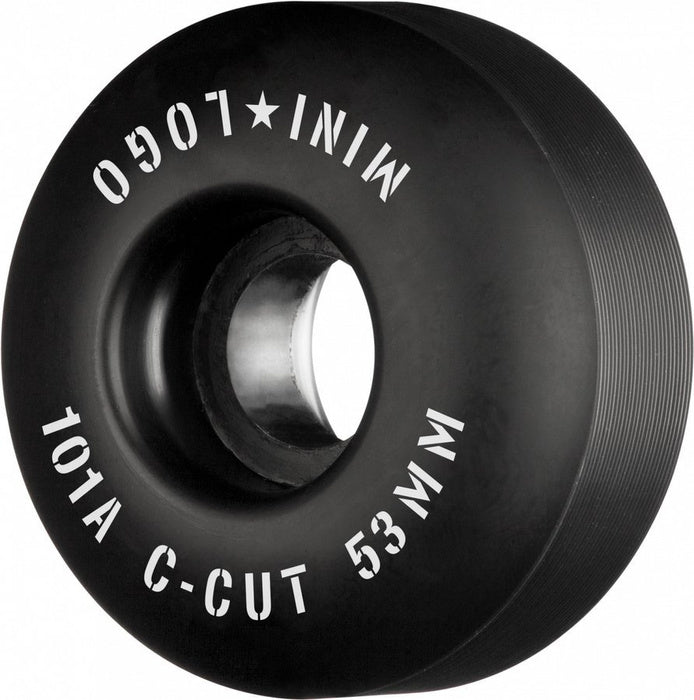 Mini Logo C-Cut "2" Wheels 53mm 101a Black (4 Pack) | RideHub