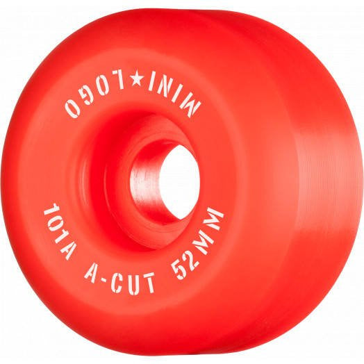 Mini Logo A-Cut "2" Wheels 52mm x 101a Red (4 Pack) | RideHub