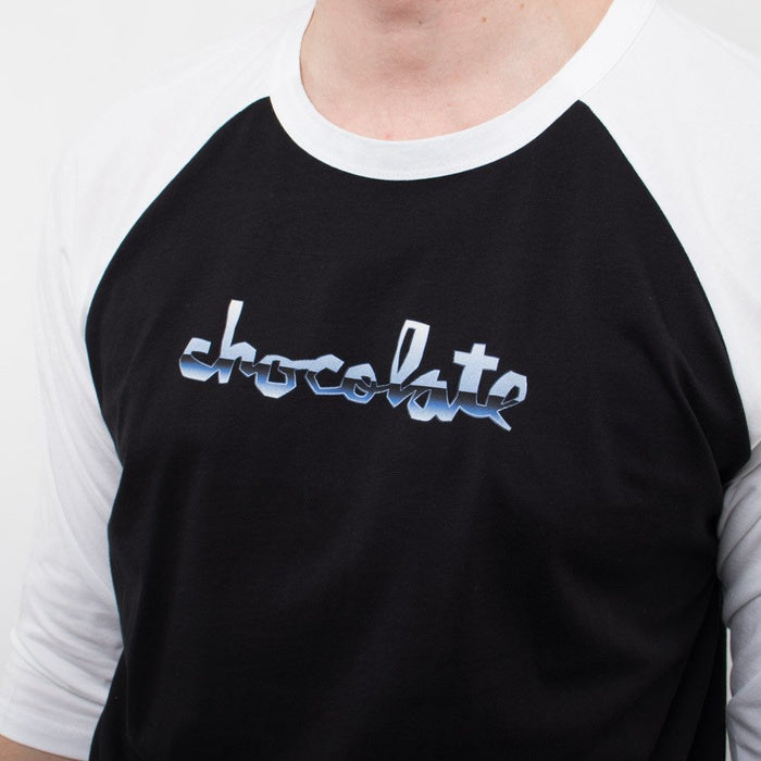 Longsleeve Chocolate Lightning Raglan T-shirt Black/White | RideHub