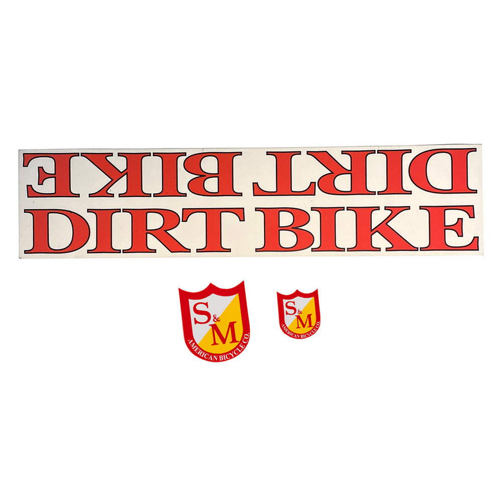 Naklejki Bmx S&M Bikes Dirt Bike Mid 90s Frame Sticker Set | RideHub