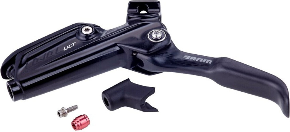 DISC BRAKE LEVER ASSEMBLY - CARBON LEVER (ASSEMBLED, NO HOSE, INCLUDES BARB &amp; OL