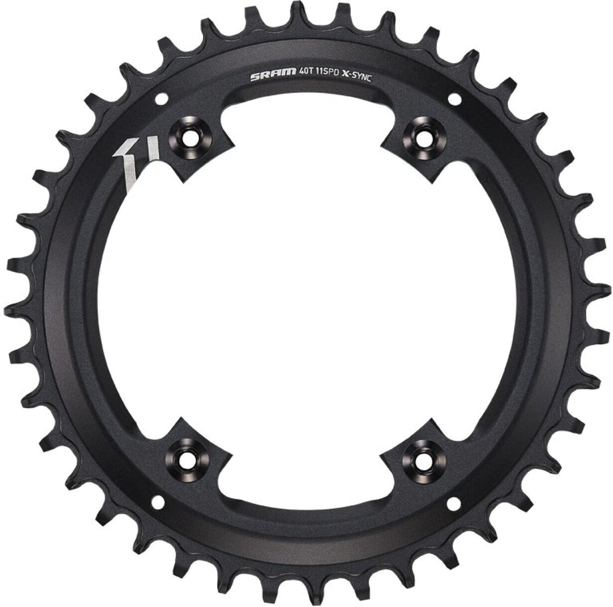 Chain Ring X-Sync 40T 11 Speed ​​Apex1 Asymmetric 110BCD Alum Black BB30 or GXP