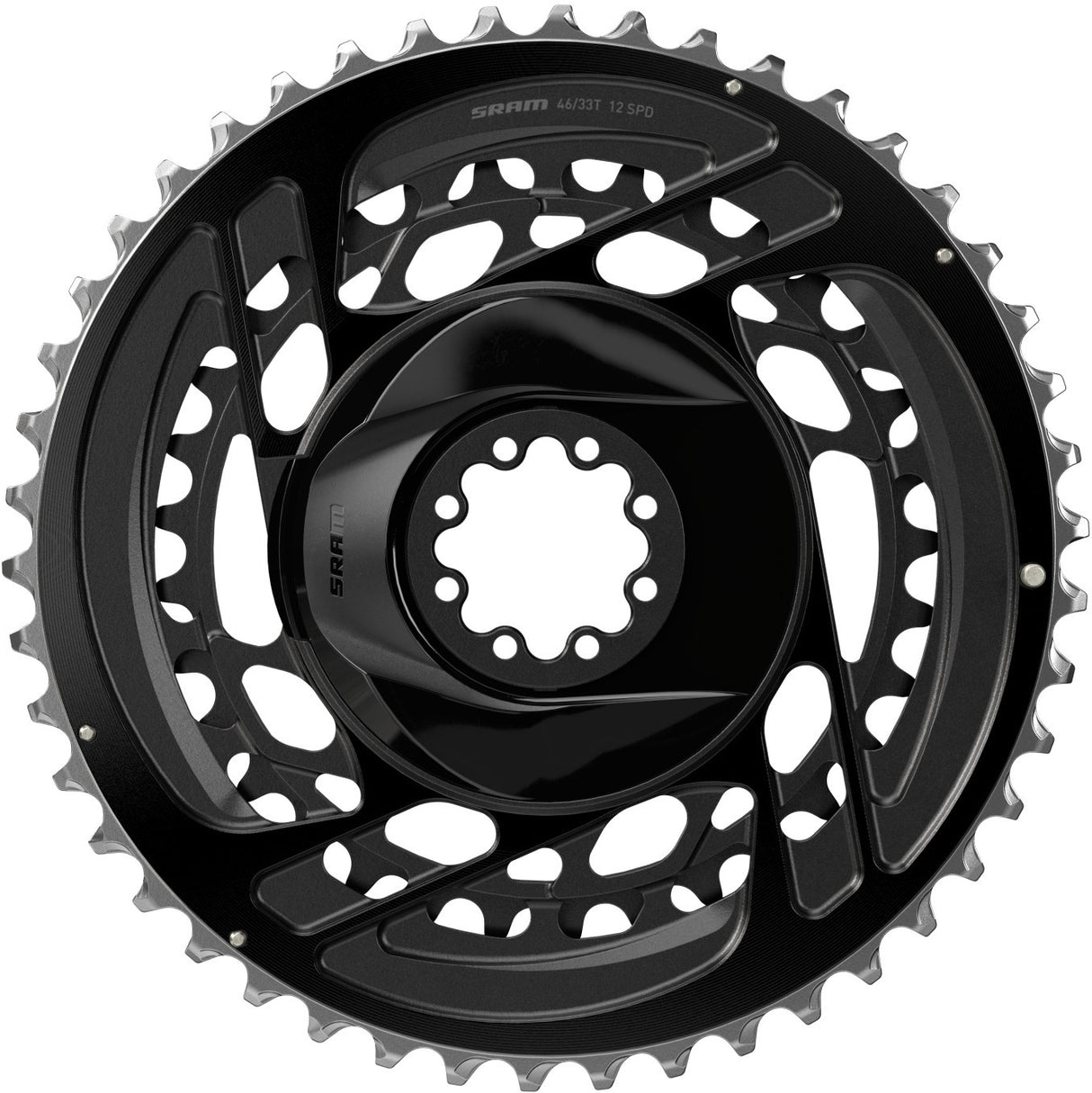 SRAM Kettenblattsatz Road Force AXS 46-33T, direct mount, Alu., black 12-fach