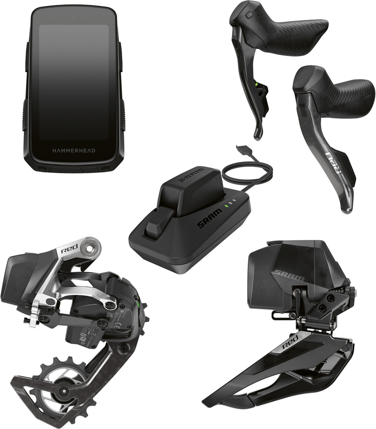 SRAM RED AXS Hammerhead 2x Groupset – Crankless, Hydraulic Brakes, 36T | RideHub