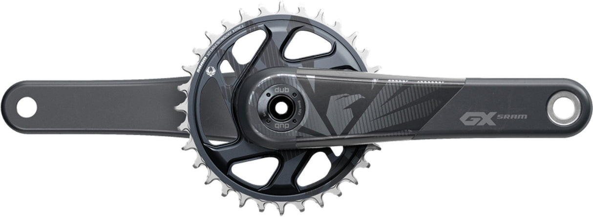 SRAM Kurbelgarnitur GX Eagle Carbon DUB 12-fach, 175mm, 32T, lunargrau, Boost ohne DUB Innenlager