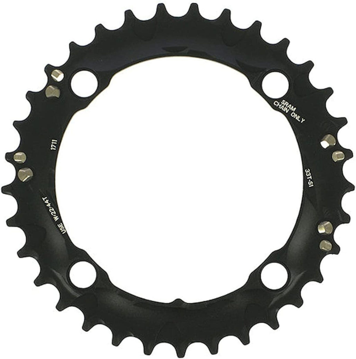 CHAIN ​​RING MTB 39T 120 S2 AL6 SHORT PIN BB30 CNC 2X10 BLAST BLACK