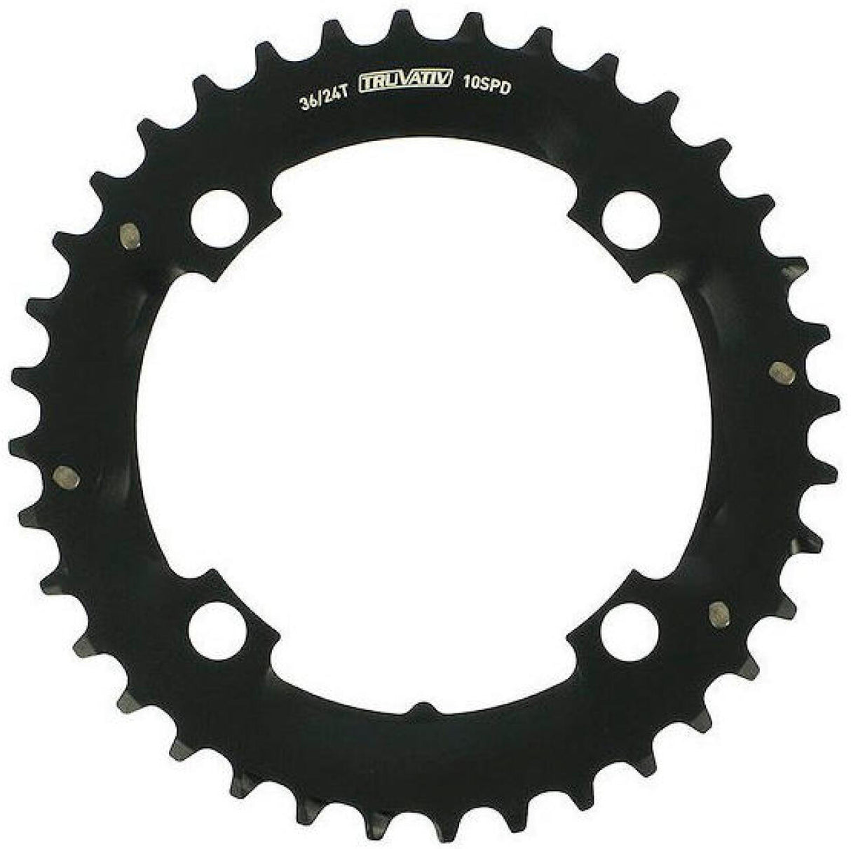 CHAIN ​​RING MTB 38T 104 S1 49 CHAINLINE AL5 2X10 NO PIN BLASTBLACK (38/24)